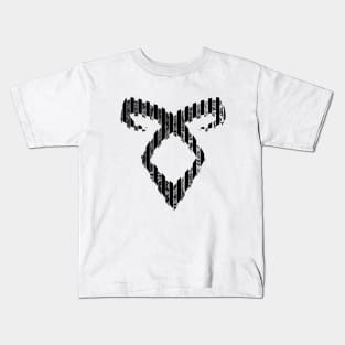 Shadowhunters rune / The mortal instruments - Angelic power rune (lines divided with metallic flowers texture) - Clary, Alec, Jace, Izzy, Magnus - Mundane Kids T-Shirt